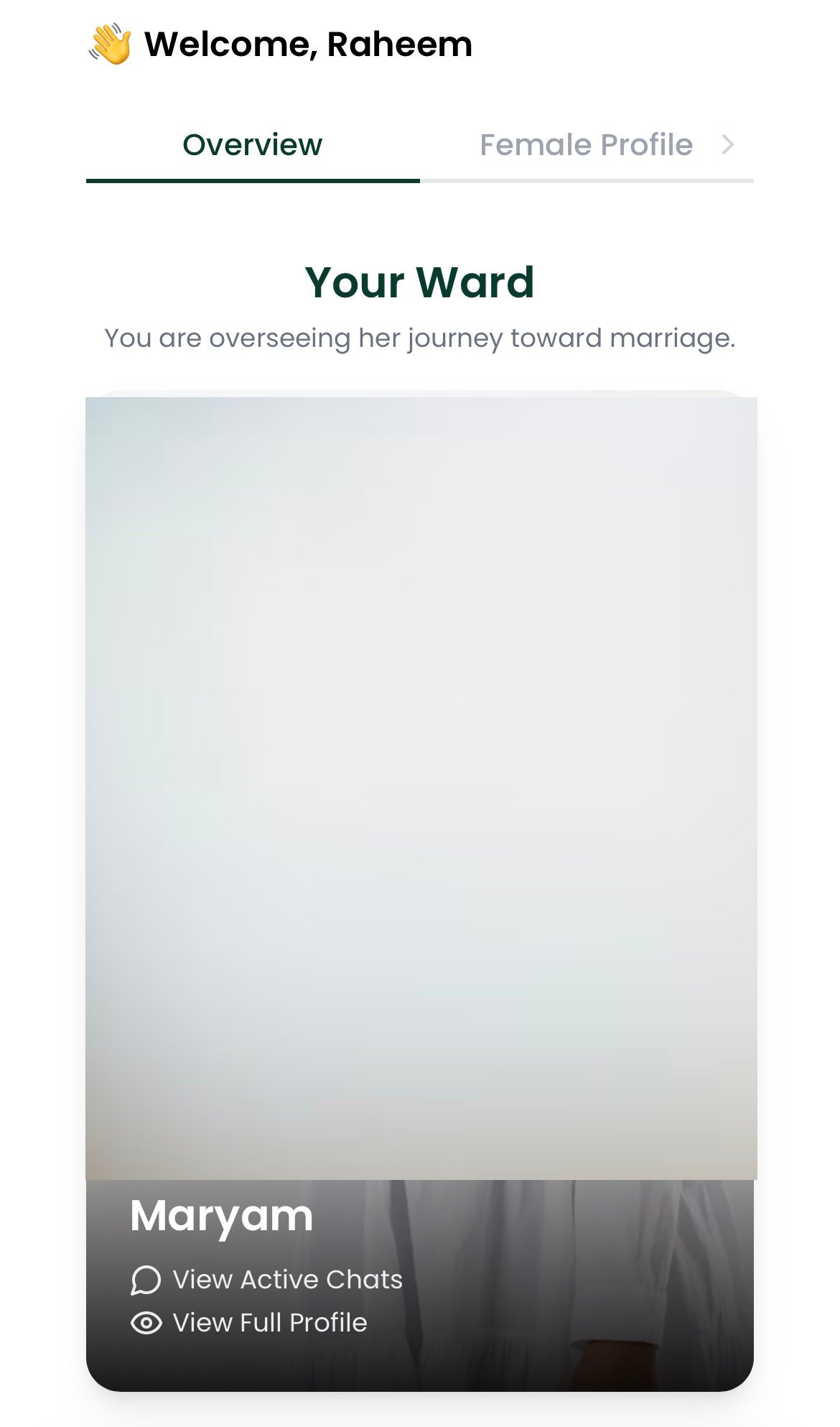 Afafi Wali Dashboard