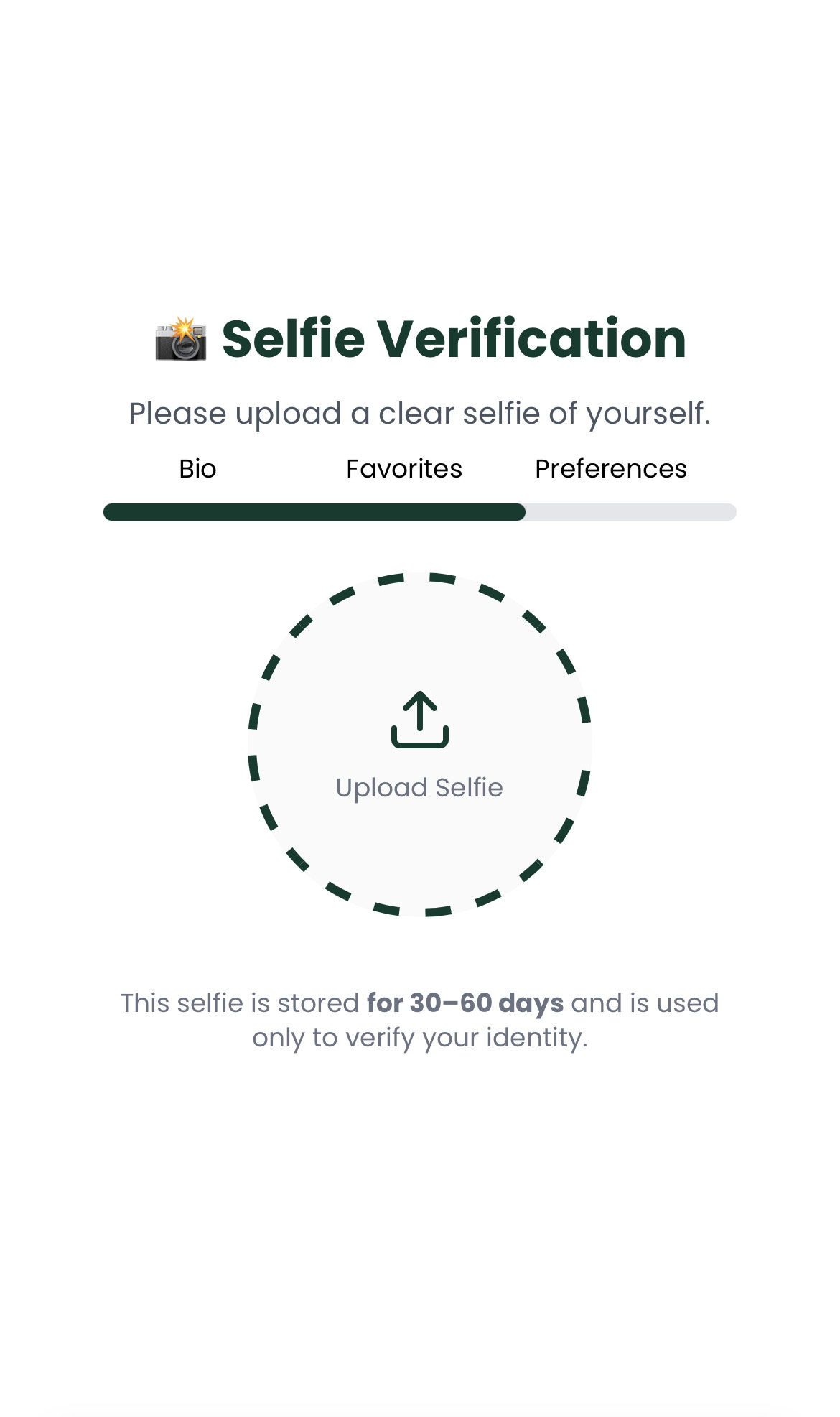 Afafi Selfie Verification Feature