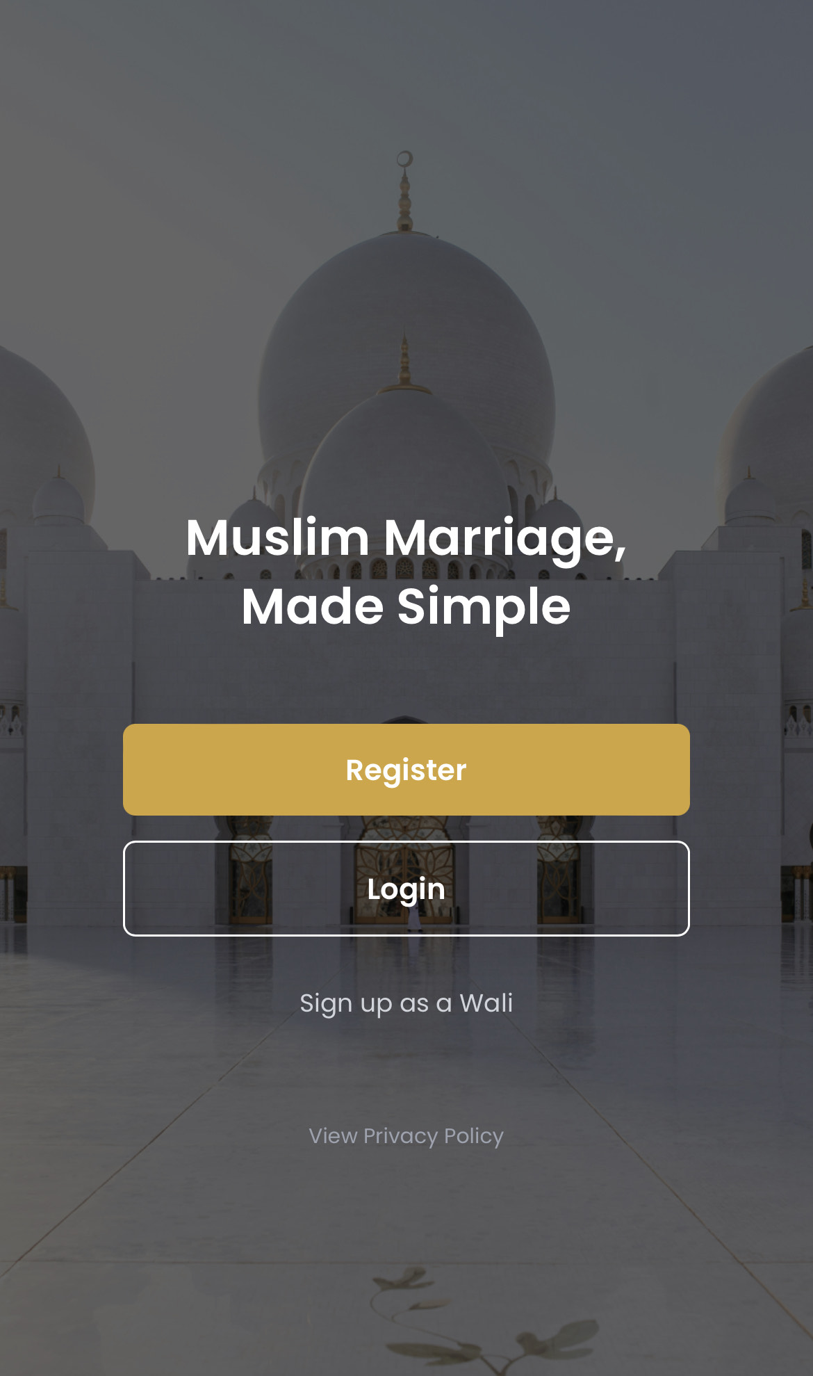 Afafi app overview with features like Wali supervision, photo privacy, and safe communication
